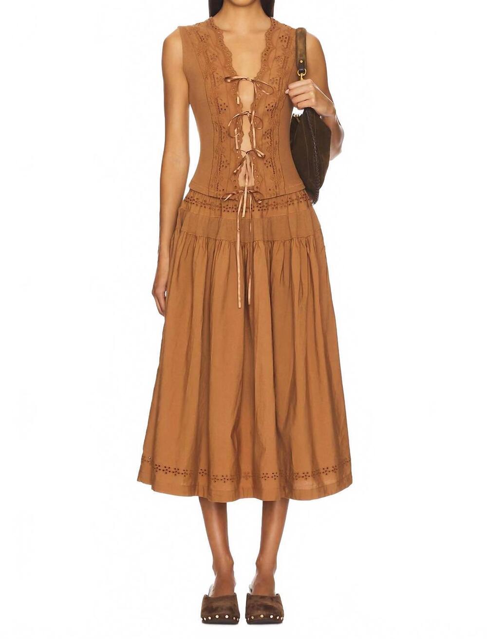 NEW FREE PEOPLE gesibelle set in macadamia